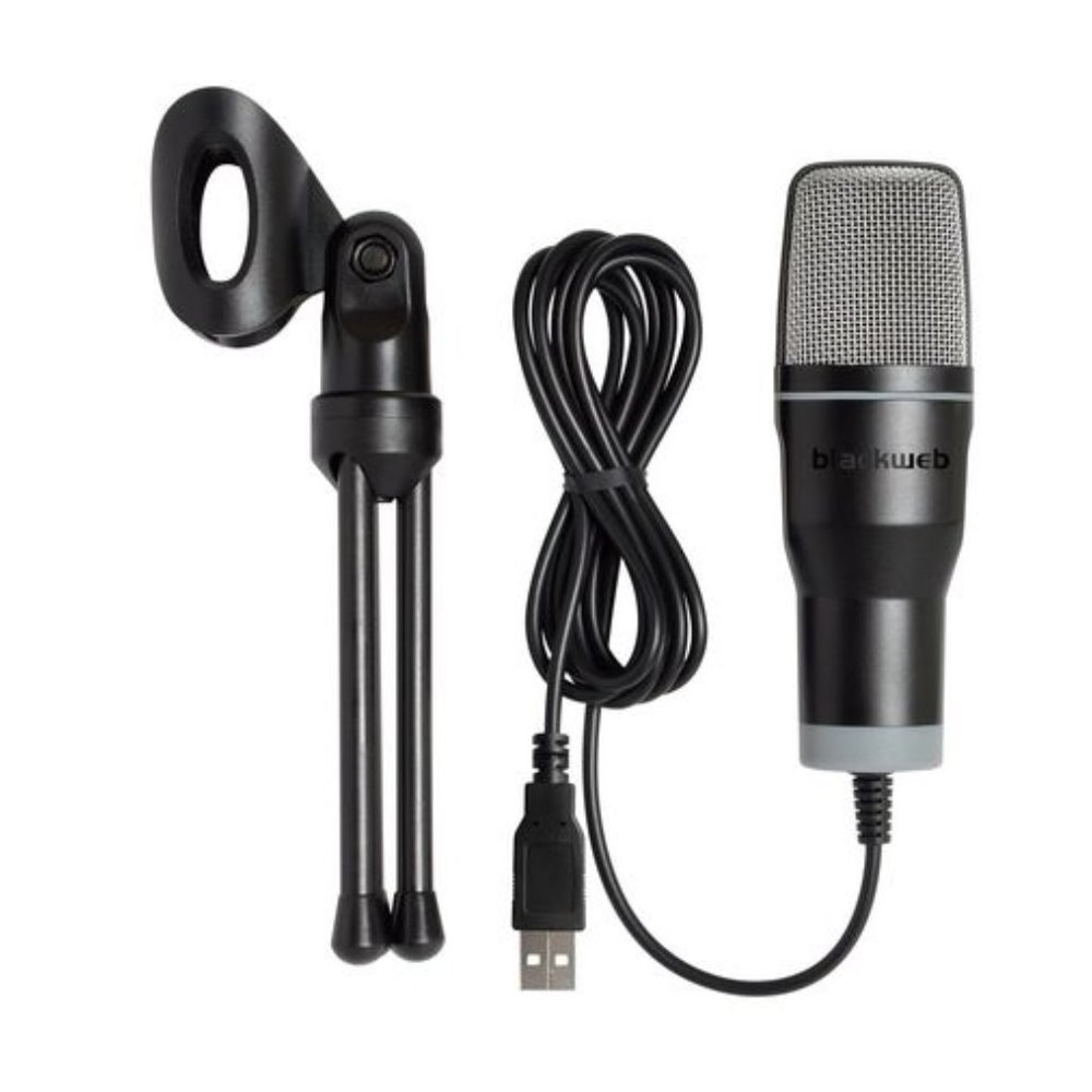 blackweb USB Plug and Play Microphone (Black) Blac